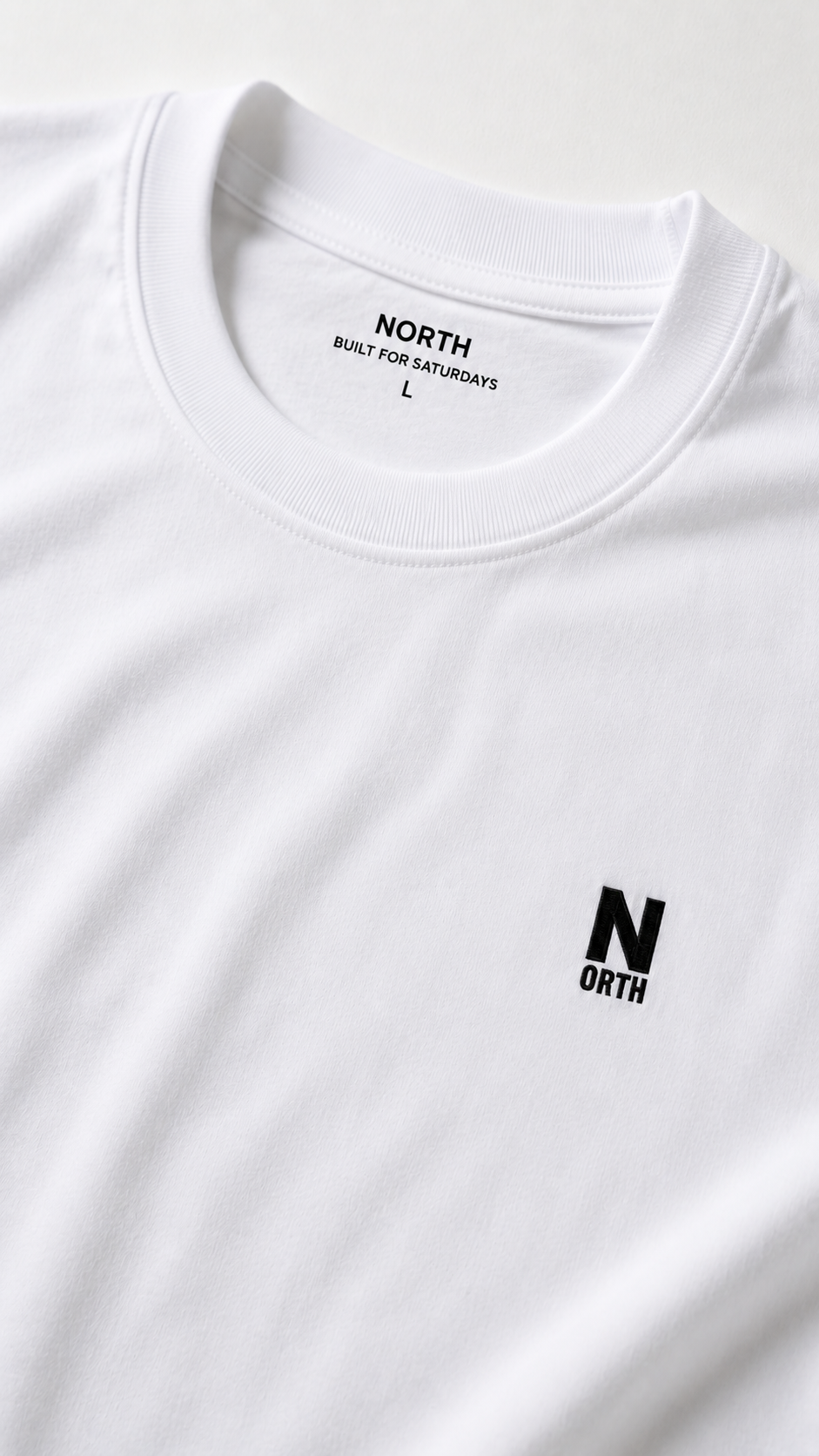 White NORTH heavyweight tee